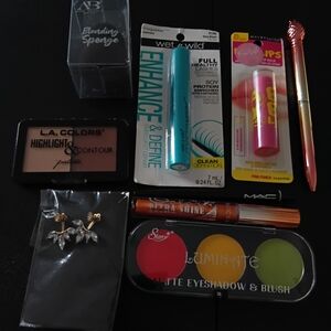 Makeup and Beauty Set with Pink and Gold Accents